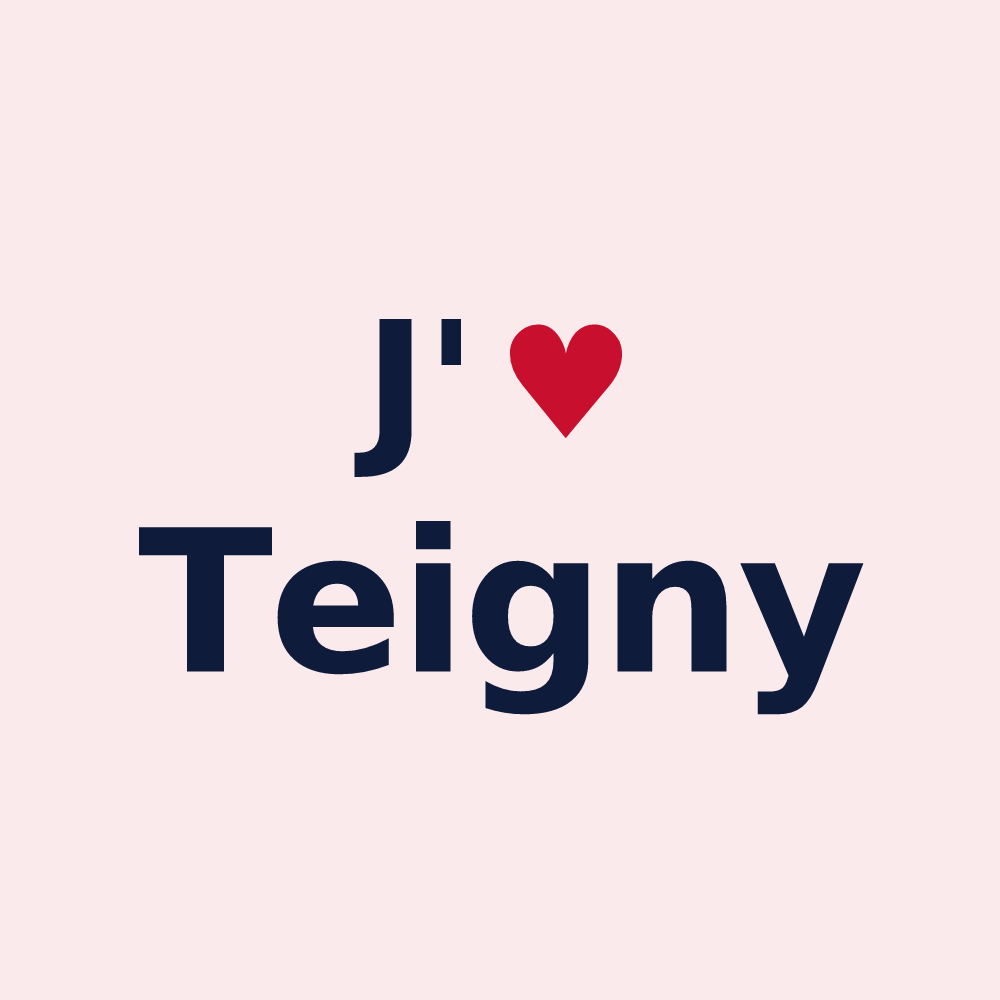 Magnet personnalisé Teigny — design J'aime Teigny