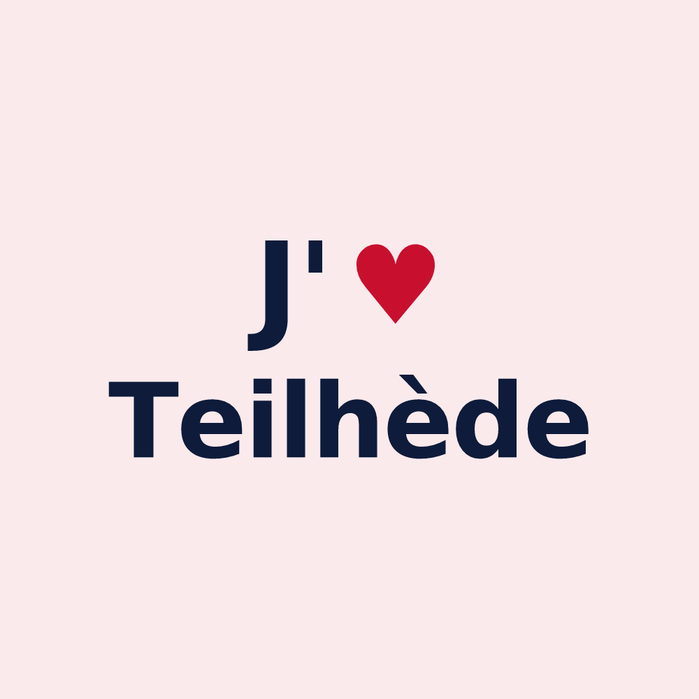 Magnet personnalisé Teilhède — design J'aime Teilhède