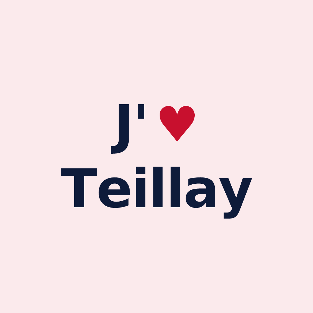 Magnet personnalisé Teillay — design J'aime Teillay