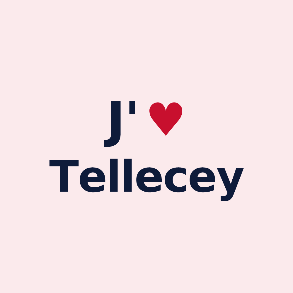 Magnet personnalisé Tellecey — design J'aime Tellecey
