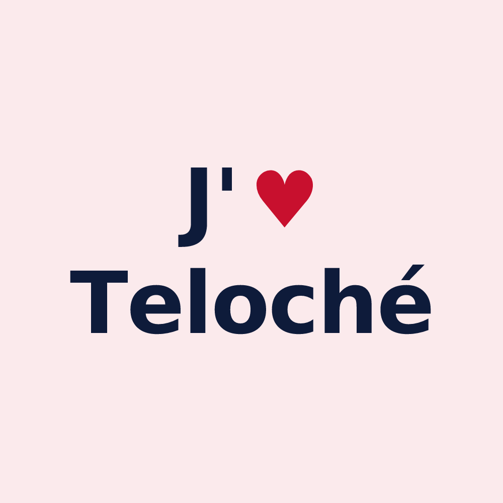 Magnet personnalisé Teloché — design J'aime Teloché