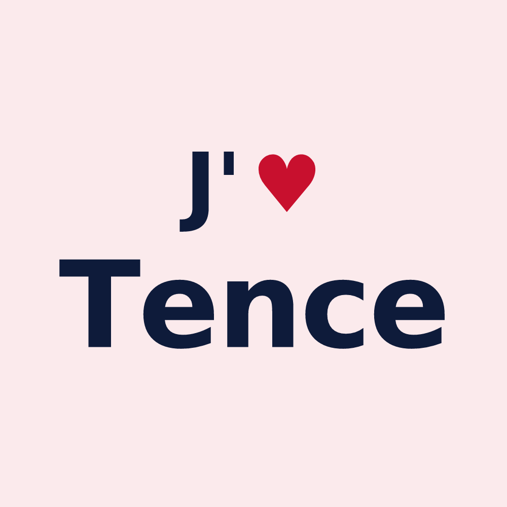 Magnet personnalisé Tence — design « J'aime Tence » imprimé sur le magnet