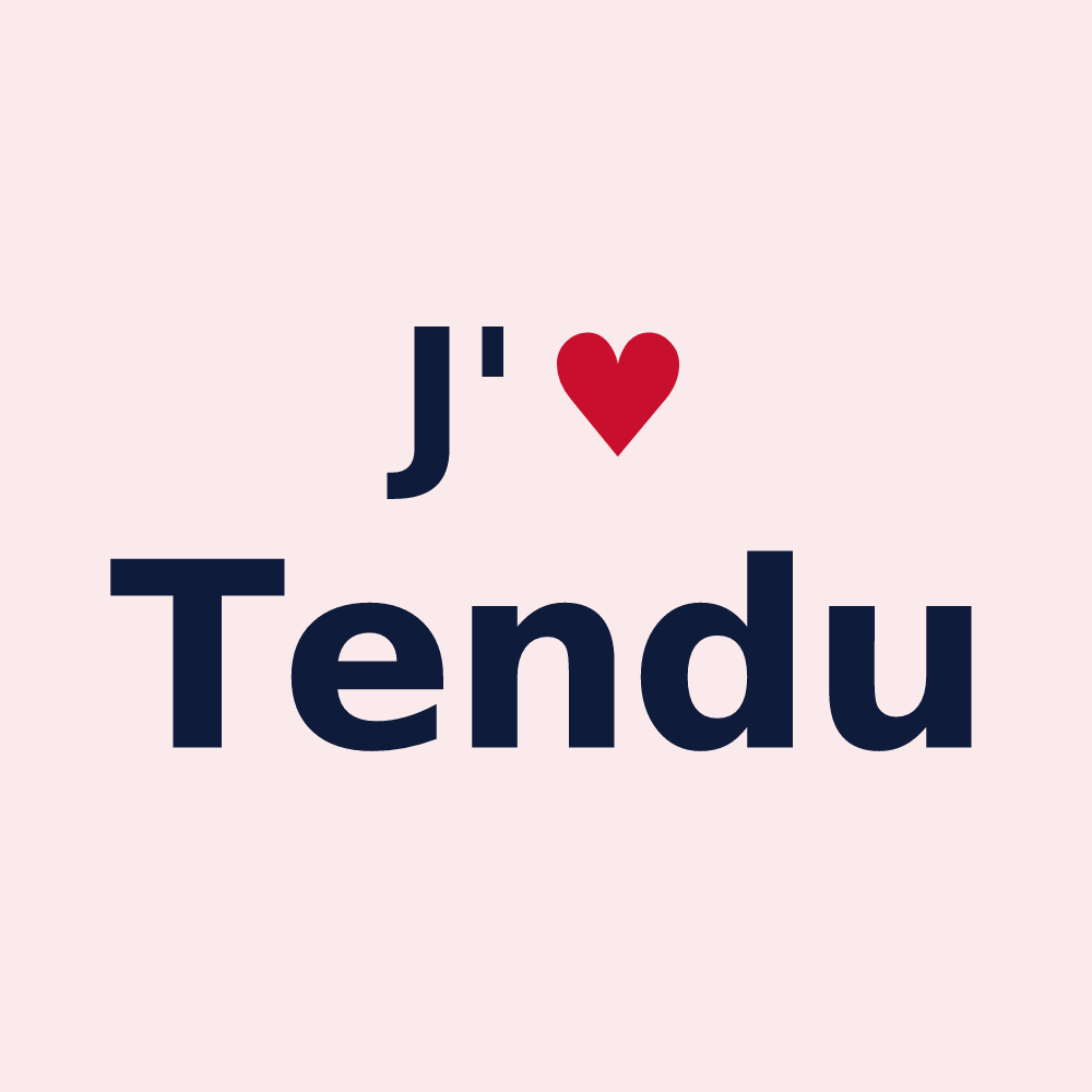Magnet personnalisé Tendu — design J'aime Tendu
