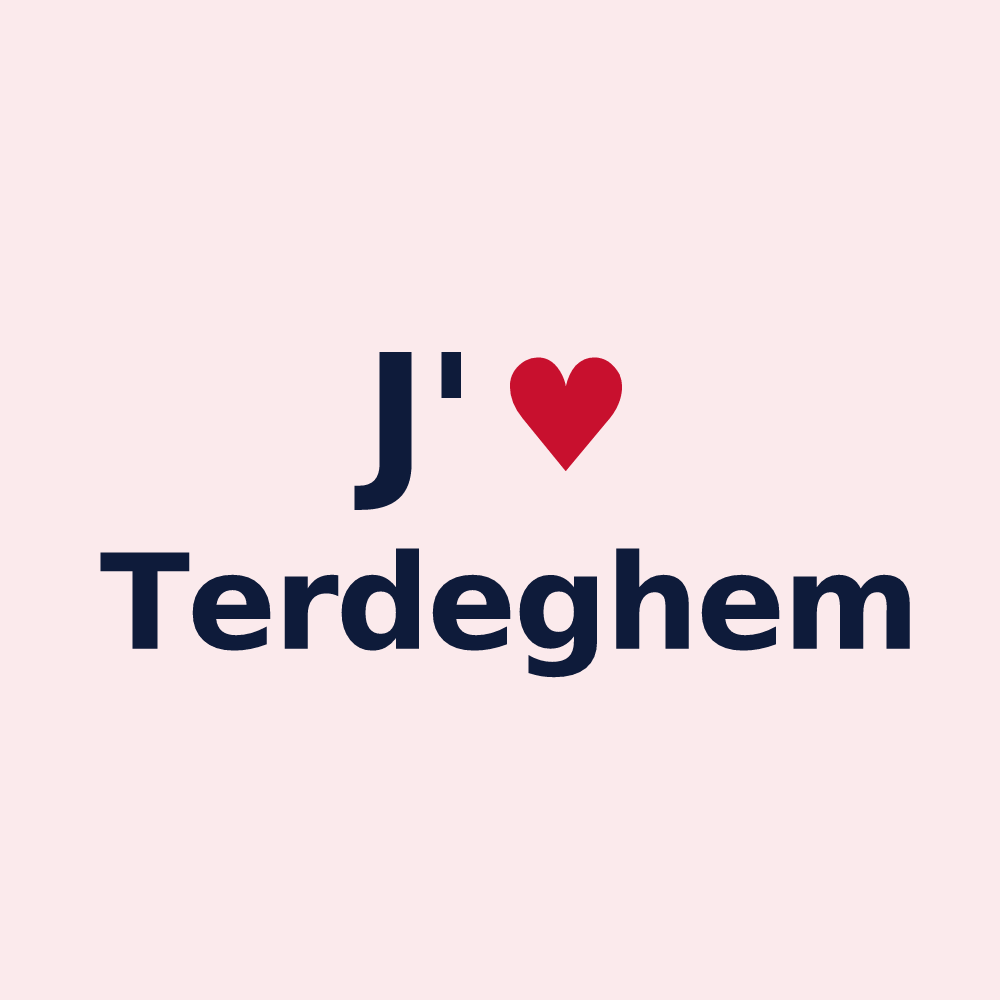 Magnet personnalisé Terdeghem — design « J'aime Terdeghem » imprimé sur le magnet