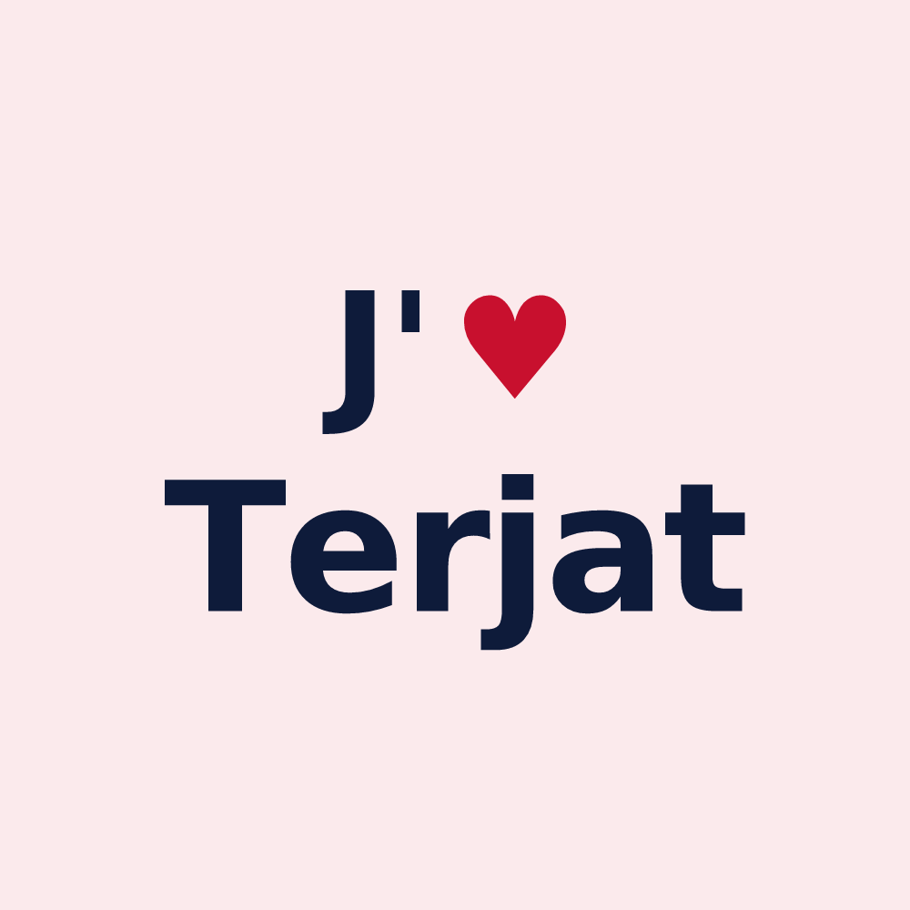 Magnet personnalisé Terjat — design J'aime Terjat
