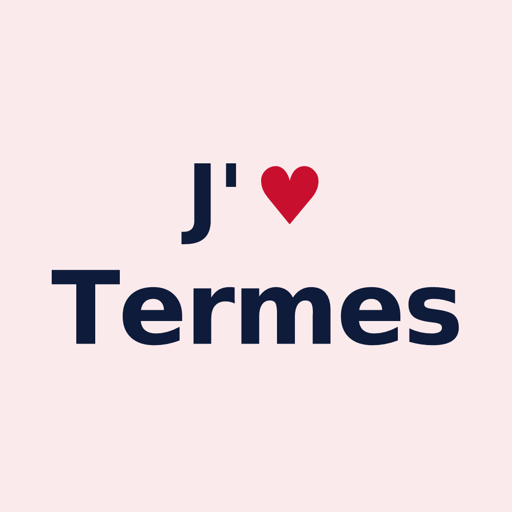 Magnet personnalisé Termes — design J'aime Termes
