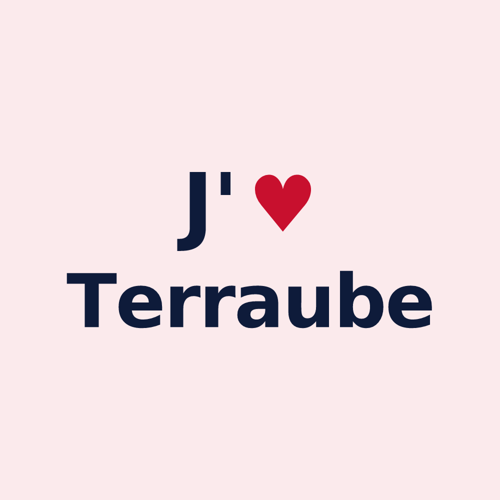Magnet personnalisé Terraube — design J'aime Terraube