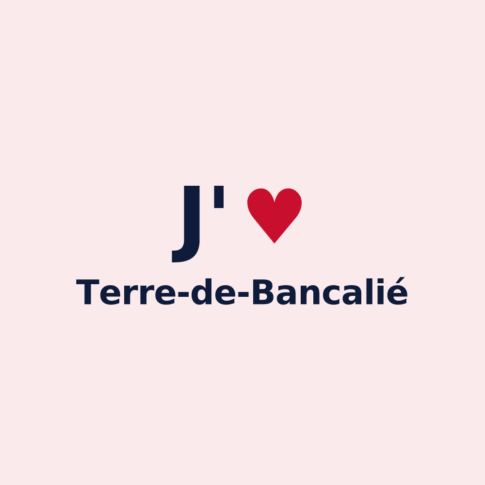 Magnet personnalisé Terre-de-Bancalié — design J'aime Terre-de-Bancalié