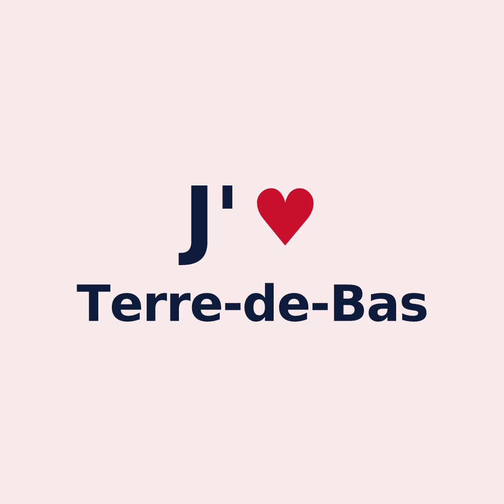 Magnet personnalisé Terre-de-Bas — design « J'aime Terre-de-Bas » imprimé sur le magnet
