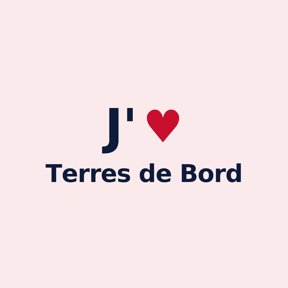Magnet personnalisé Terres de Bord — design J'aime Terres de Bord