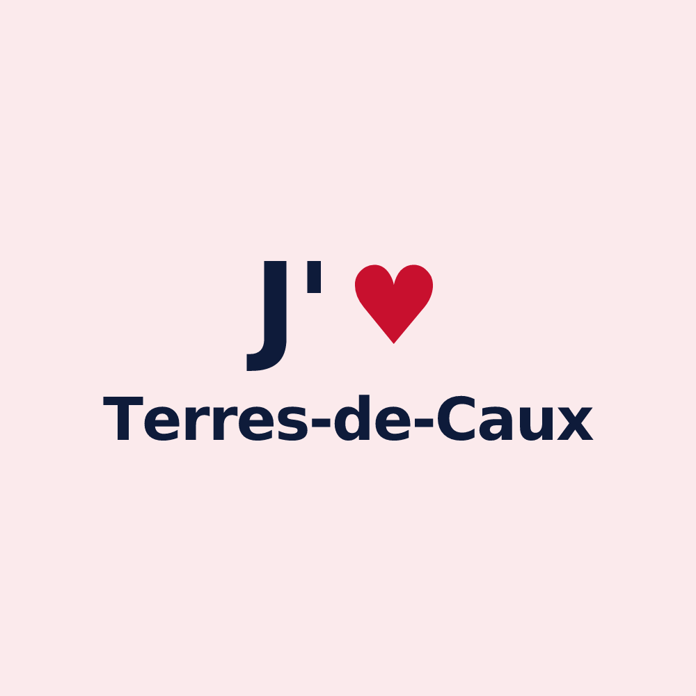 Magnet personnalisé Terres-de-Caux — design J'aime Terres-de-Caux