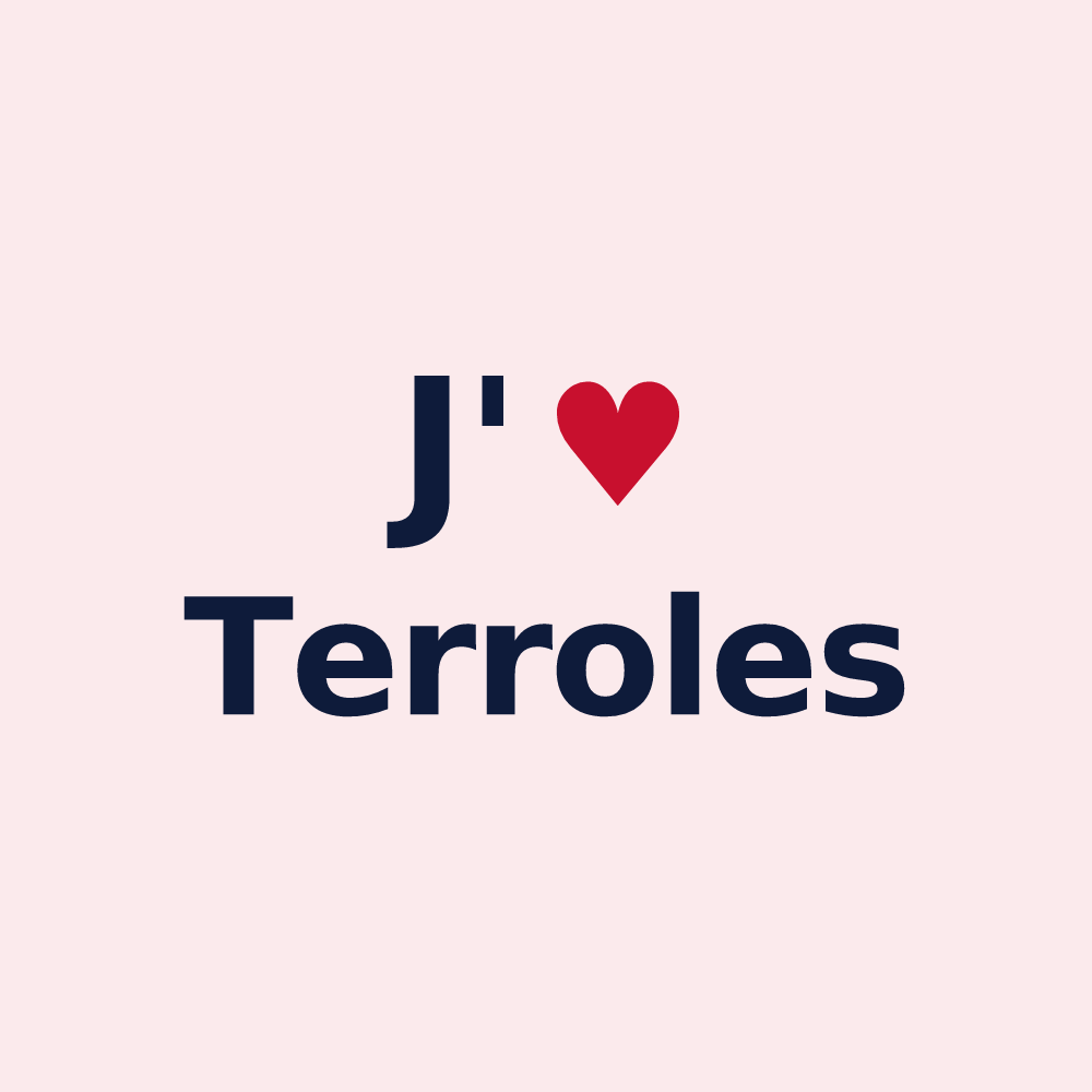 Magnet personnalisé Terroles — design J'aime Terroles