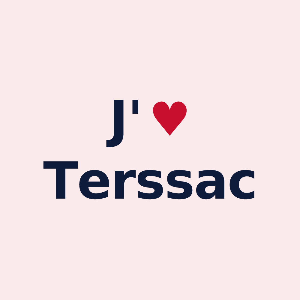 Magnet personnalisé Terssac — design J'aime Terssac