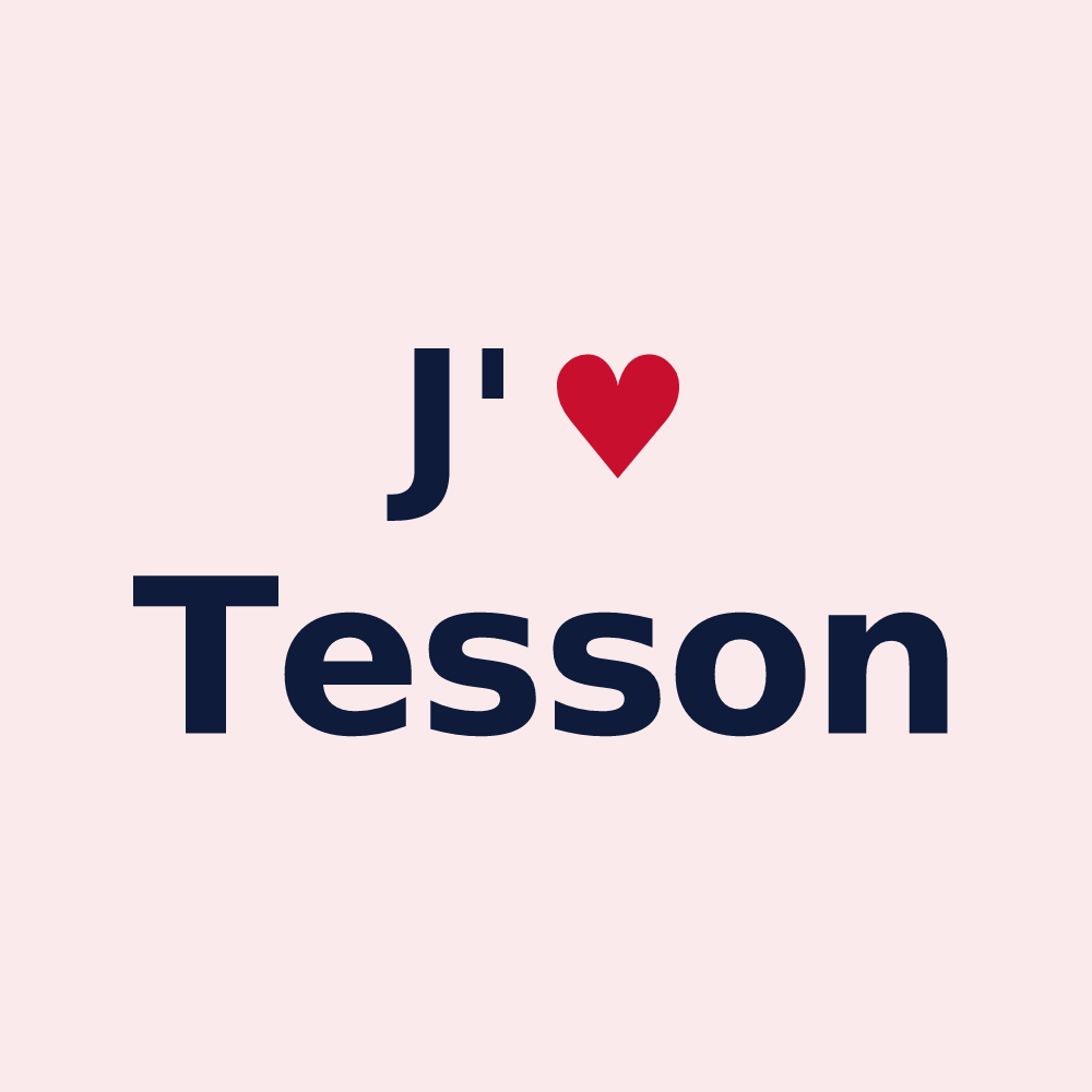 Magnet personnalisé Tesson — design J'aime Tesson