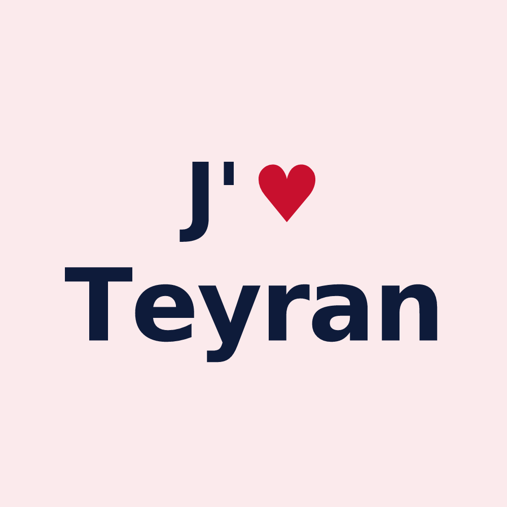 Magnet personnalisé Teyran — design J'aime Teyran