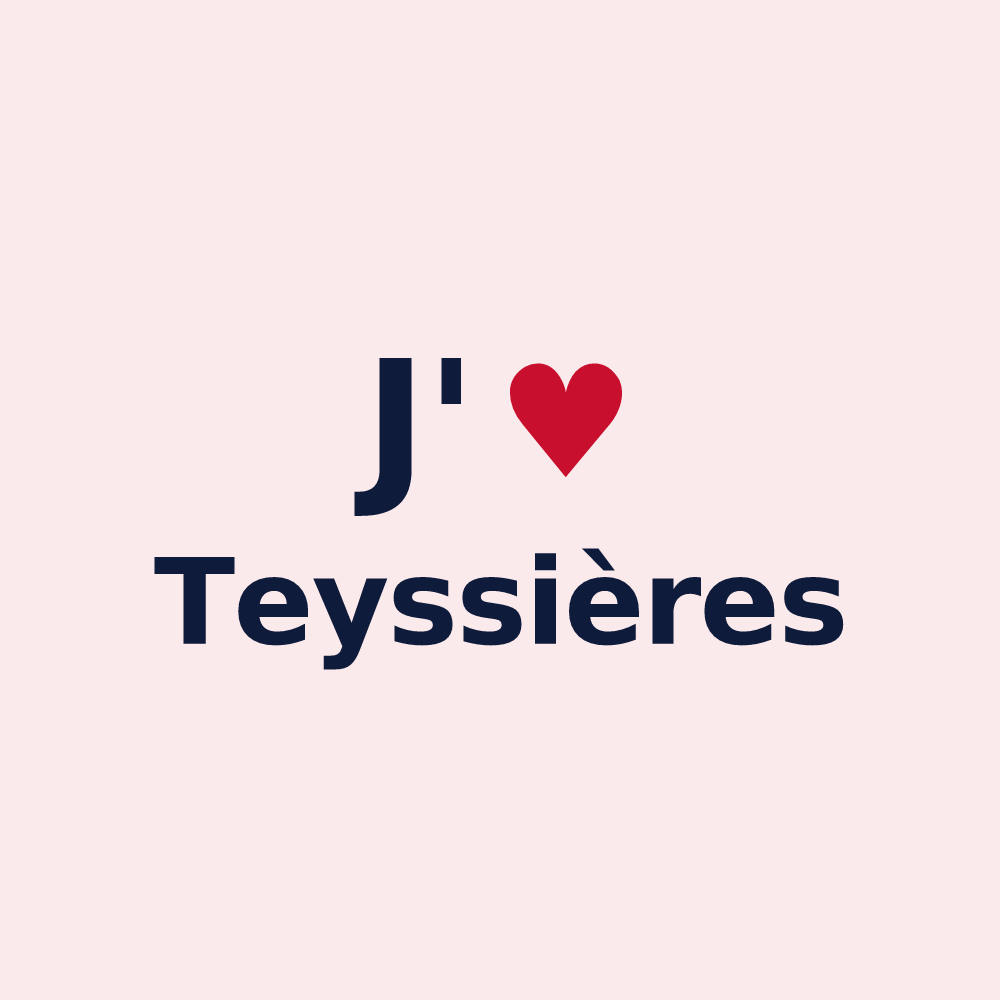 Magnet personnalisé Teyssières — design J'aime Teyssières