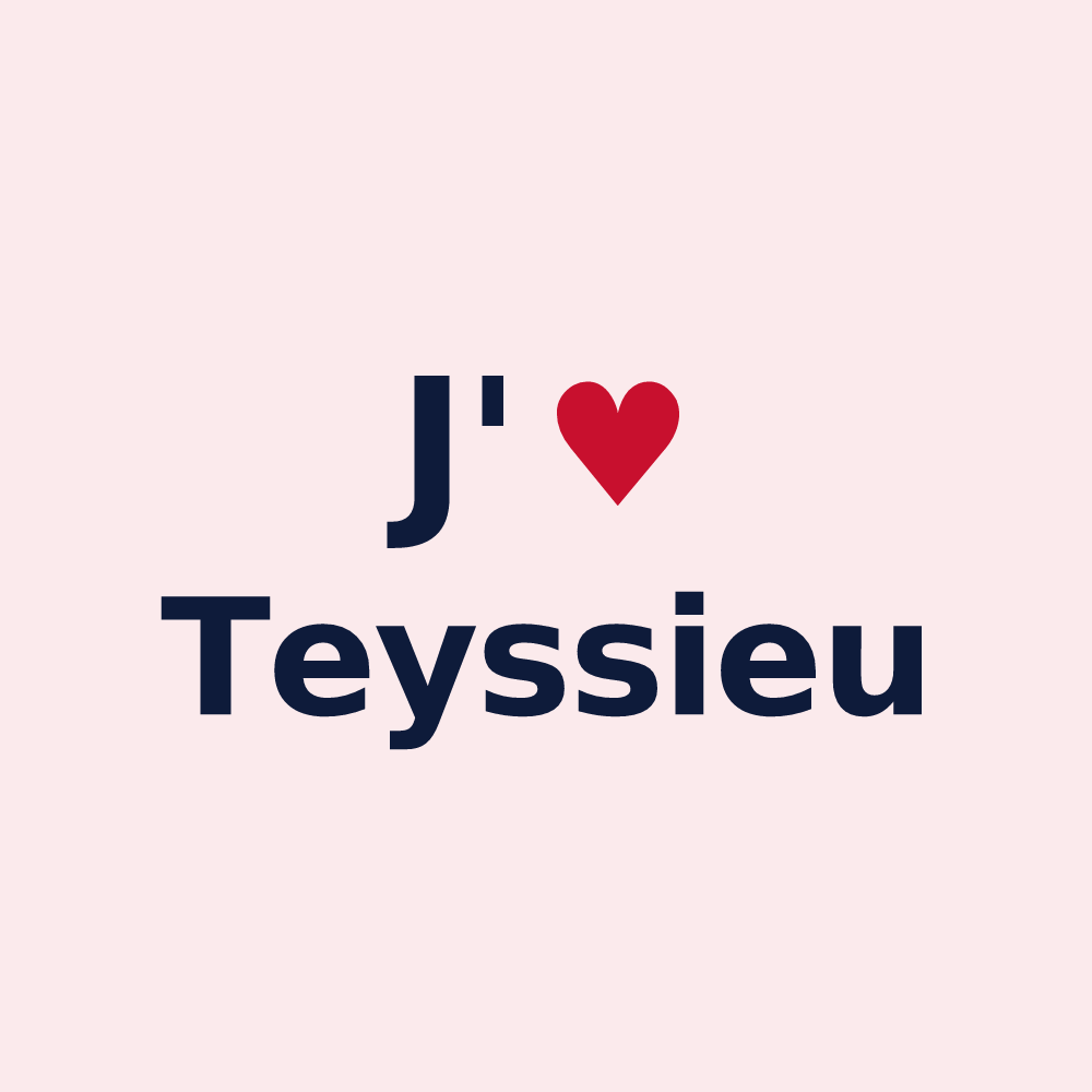 Magnet personnalisé Teyssieu — design J'aime Teyssieu