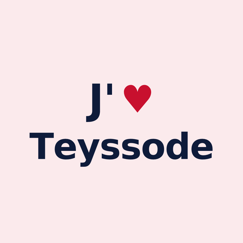 Magnet personnalisé Teyssode — design J'aime Teyssode