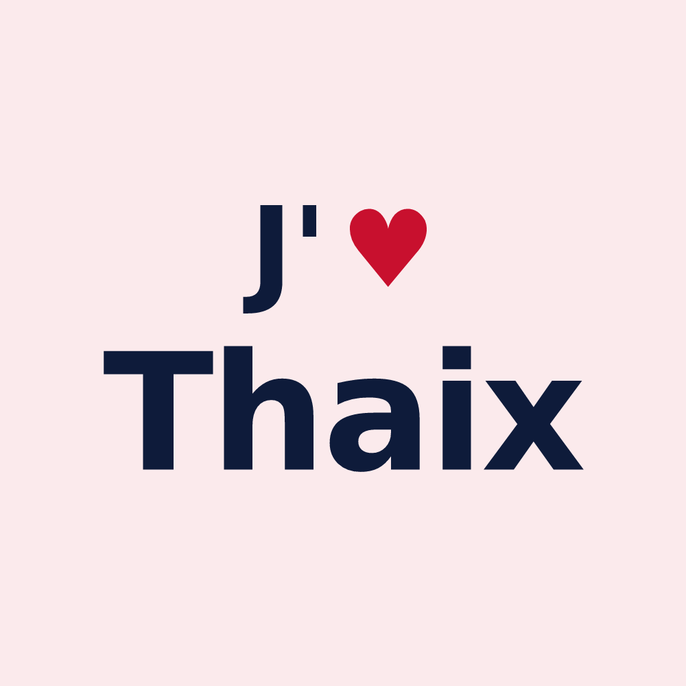 Magnet personnalisé Thaix — design J'aime Thaix