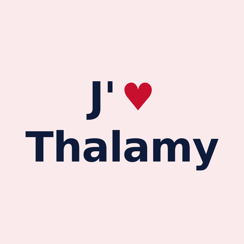 Magnet personnalisé Thalamy — design J'aime Thalamy