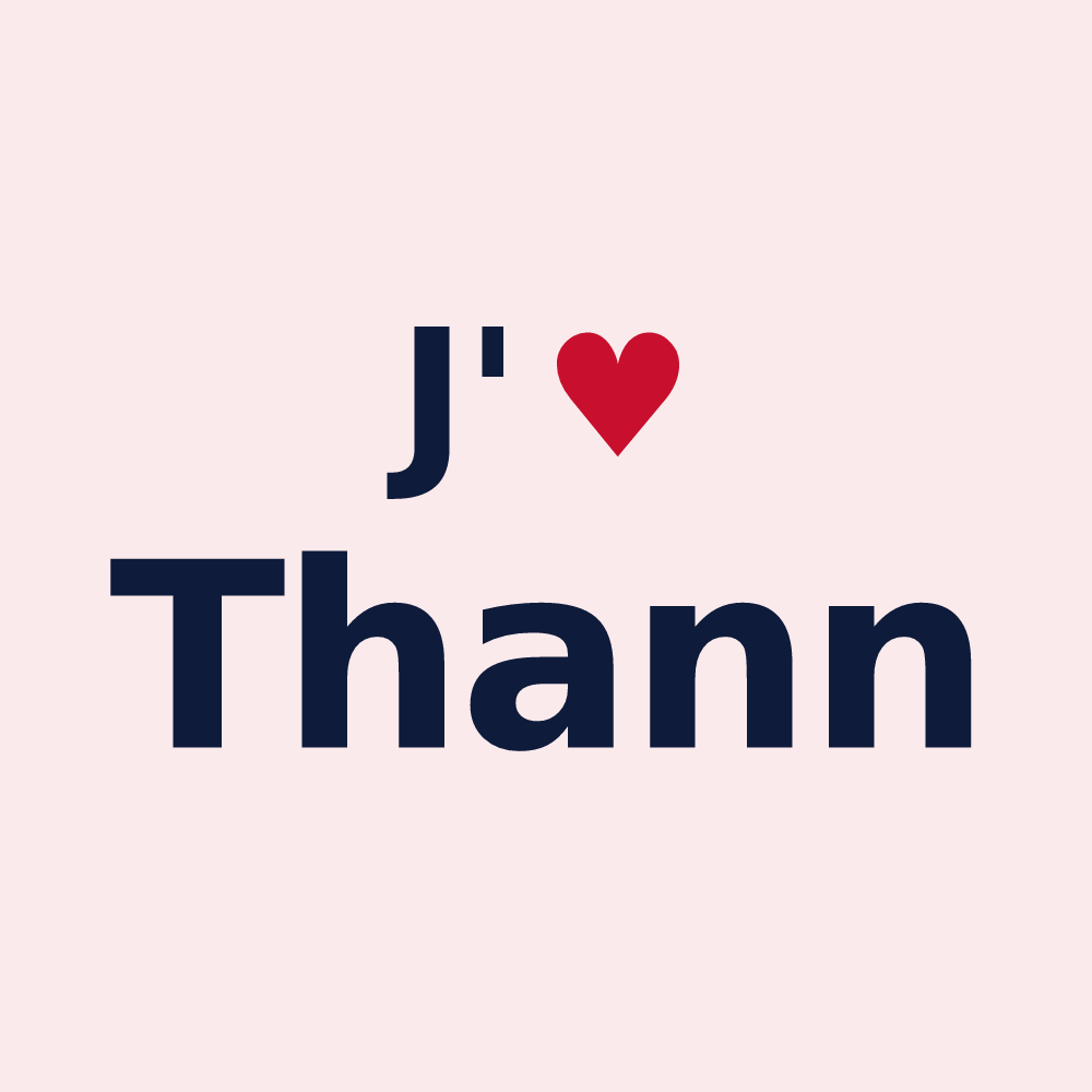 Magnet personnalisé Thann — design J'aime Thann