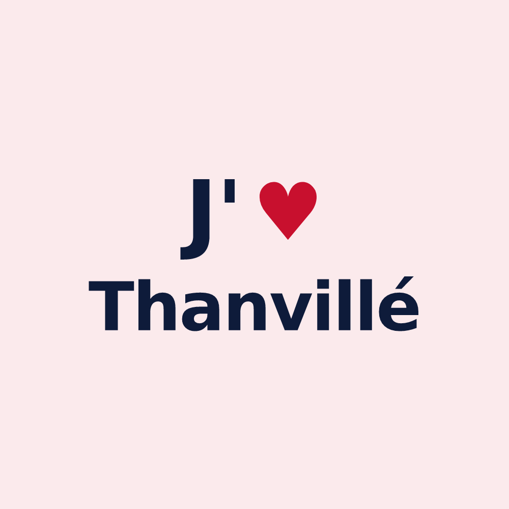 Magnet personnalisé Thanvillé — design J'aime Thanvillé