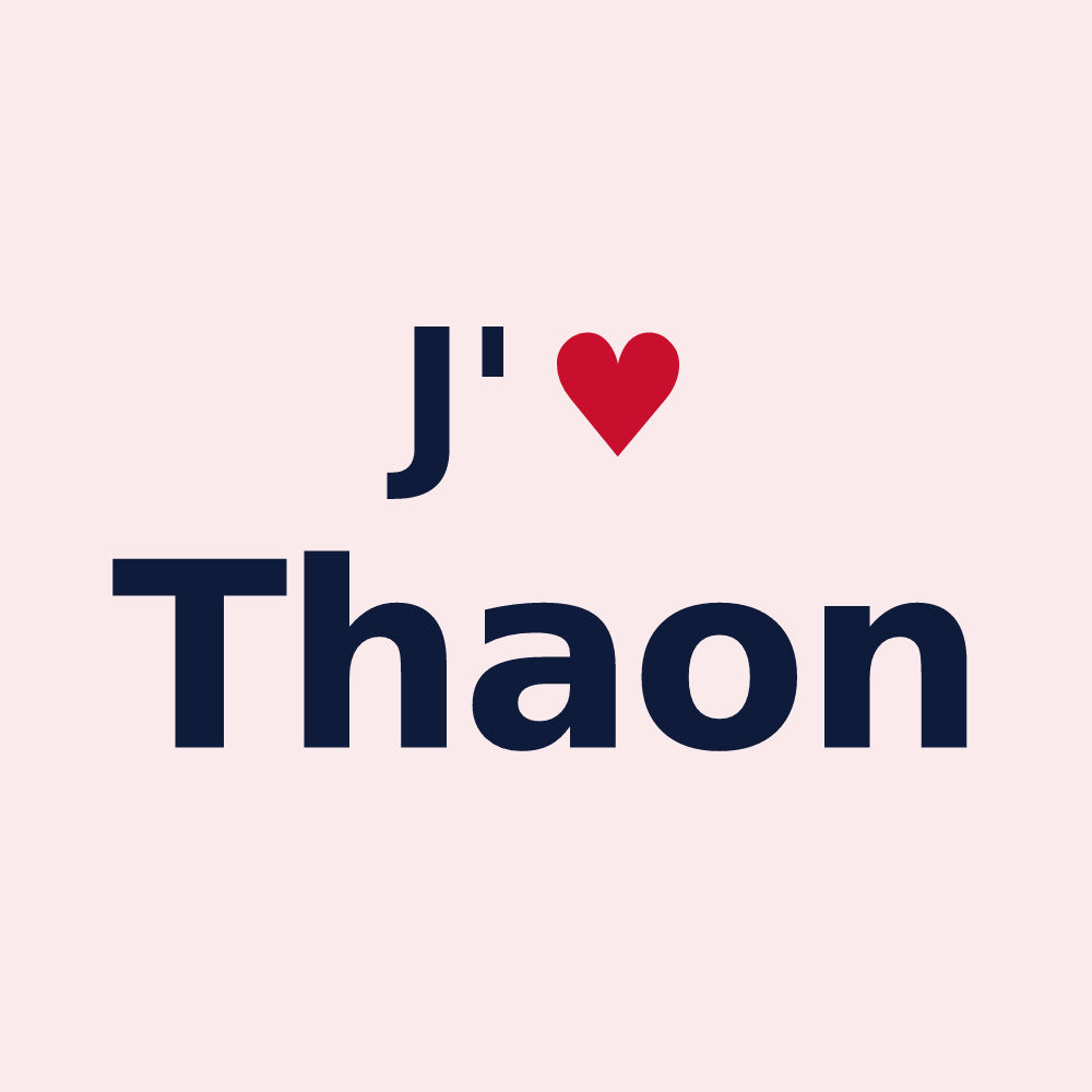 Magnet personnalisé Thaon — design J'aime Thaon