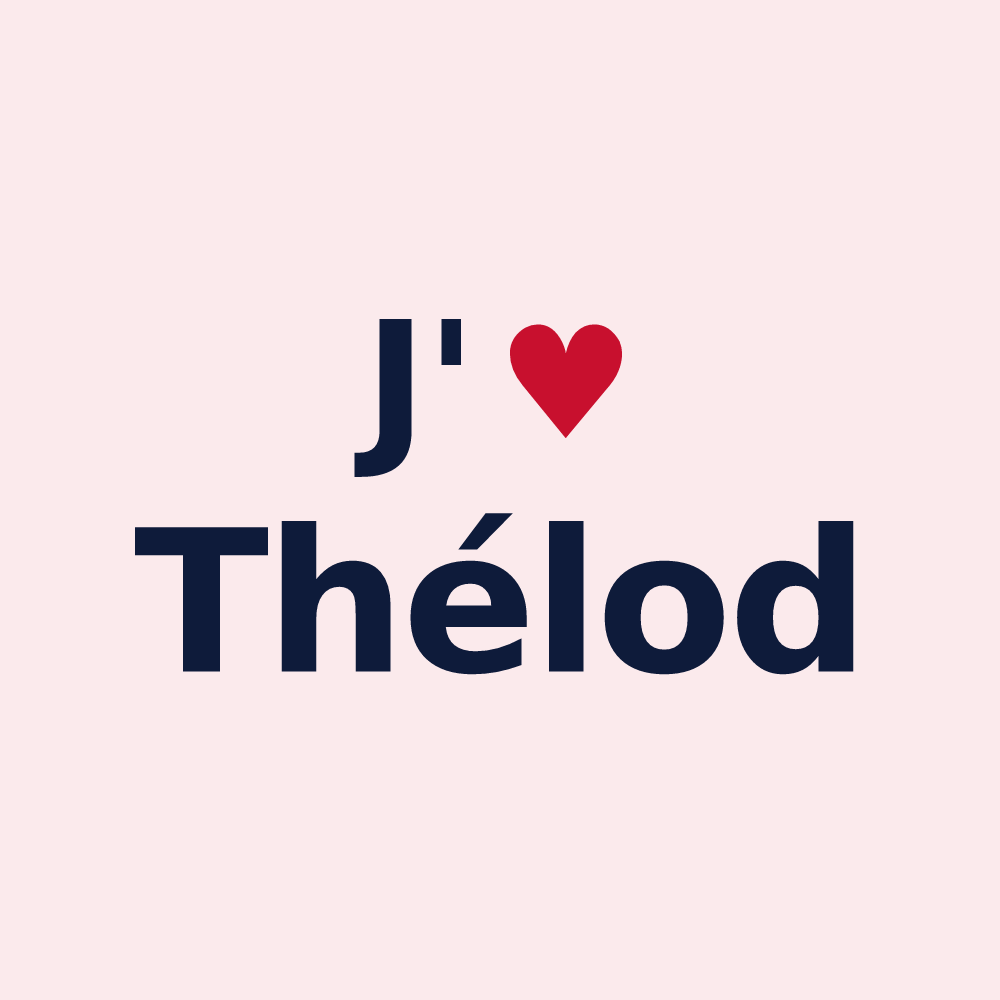 Magnet personnalisé Thélod — design J'aime Thélod
