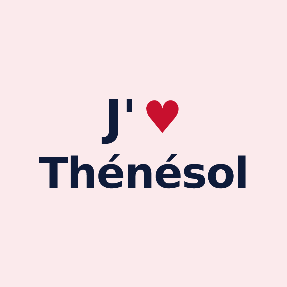 Magnet personnalisé Thénésol — design J'aime Thénésol