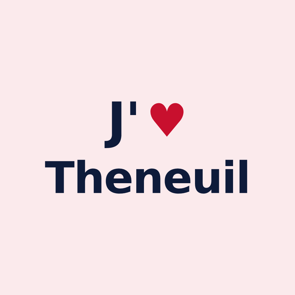 Magnet personnalisé Theneuil — design J'aime Theneuil
