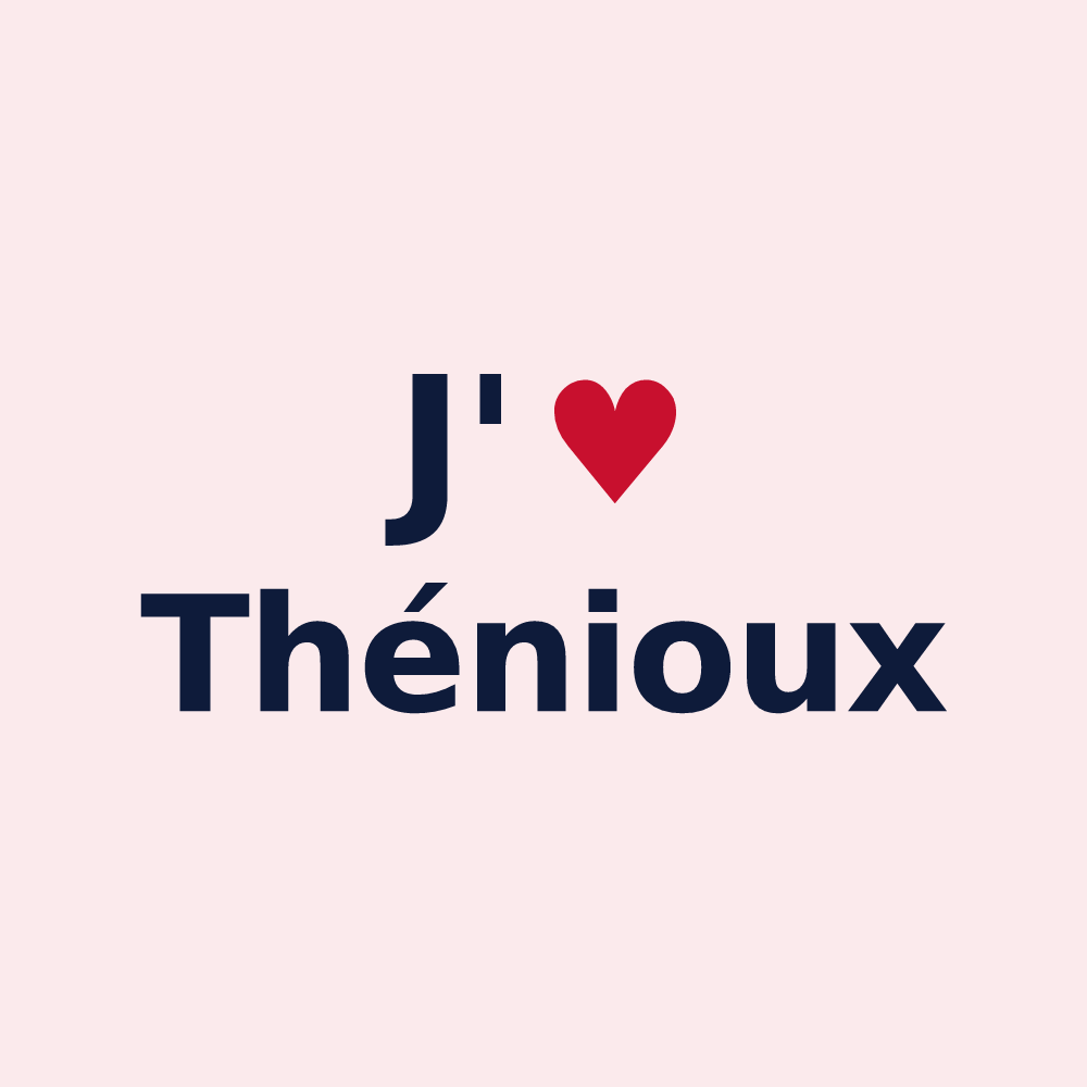 Magnet personnalisé Thénioux — design J'aime Thénioux
