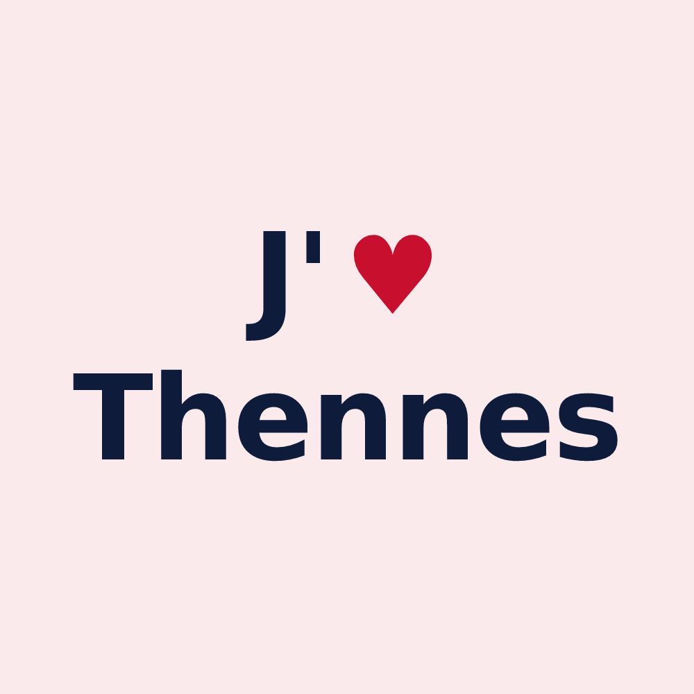 Magnet personnalisé Thennes — design J'aime Thennes
