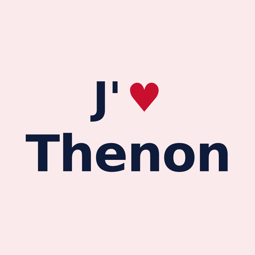 Magnet personnalisé Thenon — design J'aime Thenon