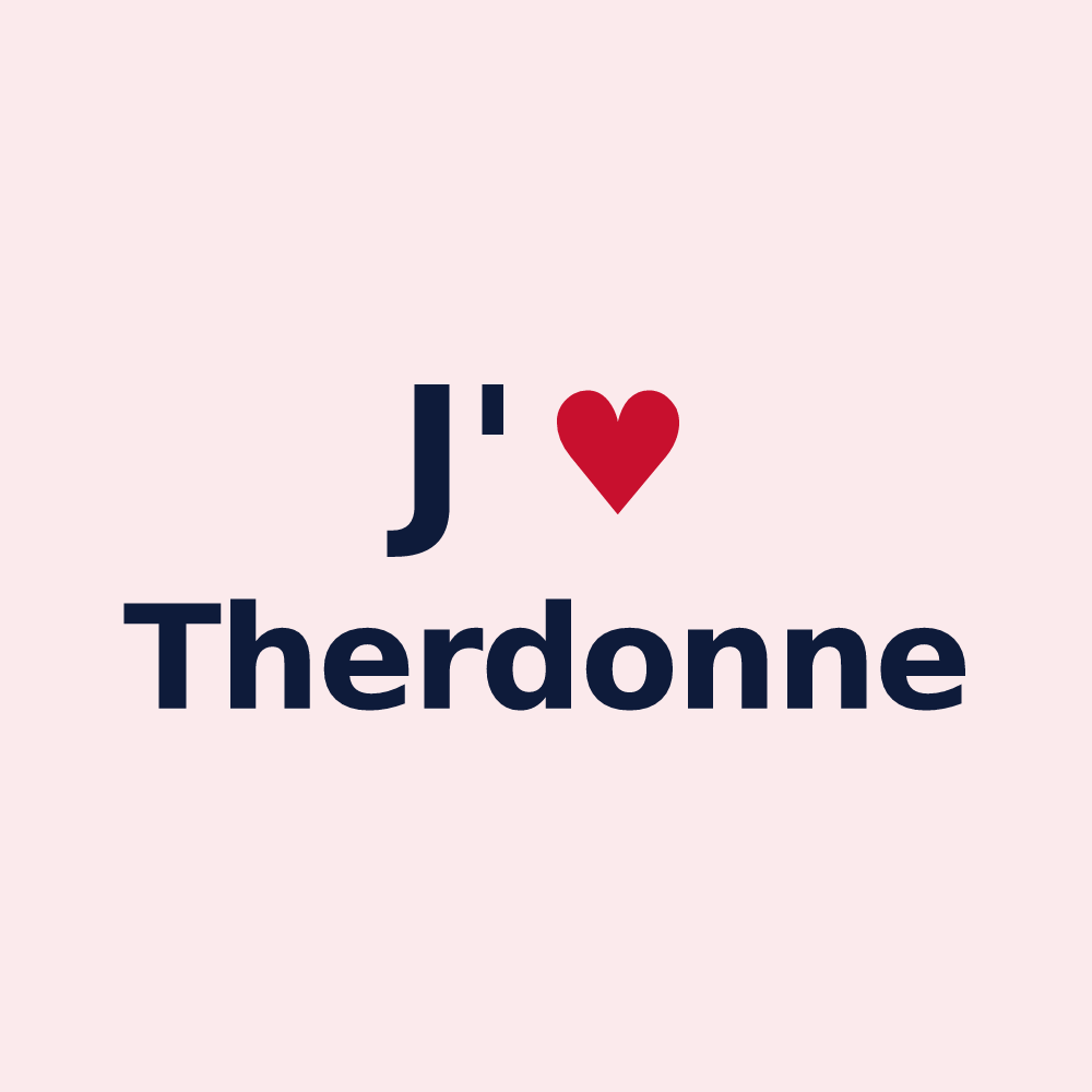 Magnet personnalisé Therdonne — design J'aime Therdonne