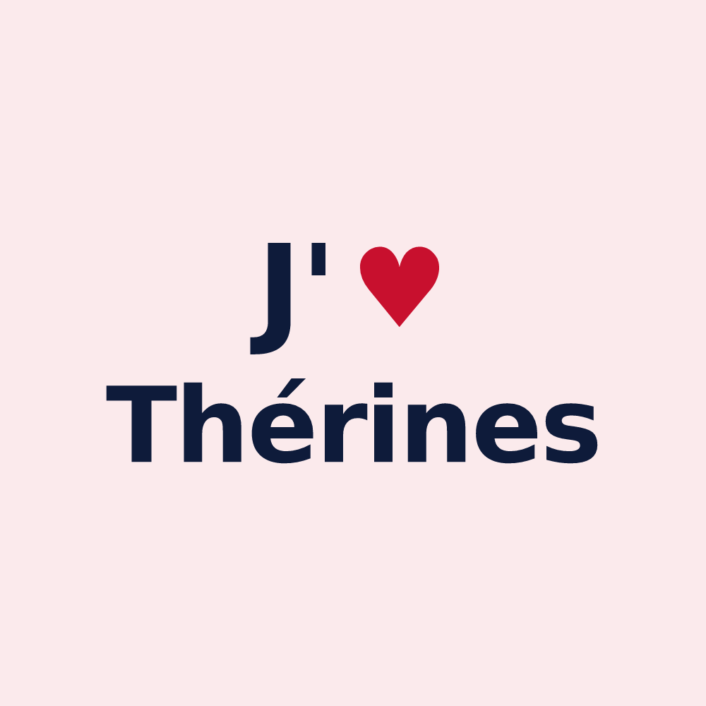 Magnet personnalisé Thérines — design J'aime Thérines