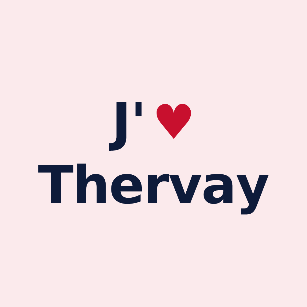 Magnet personnalisé Thervay — design J'aime Thervay
