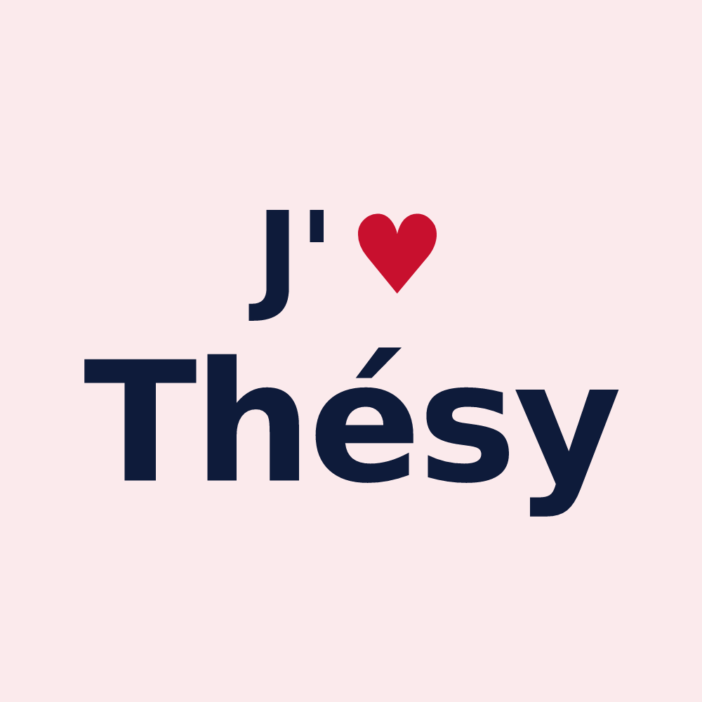 Magnet personnalisé Thésy — design J'aime Thésy
