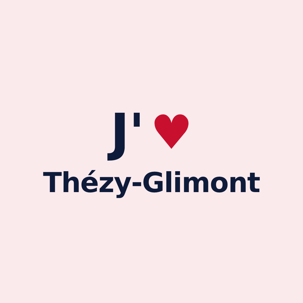 Magnet personnalisé Thézy-Glimont — design J'aime Thézy-Glimont