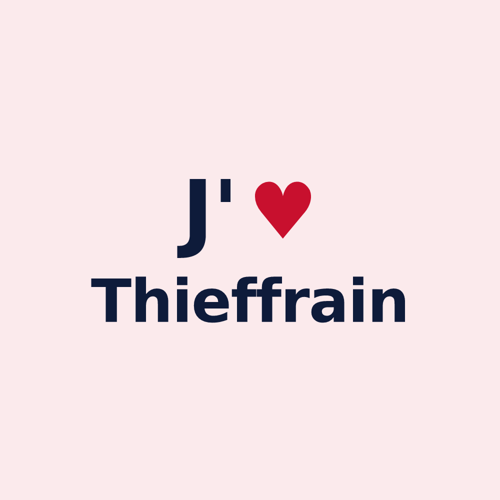 Magnet personnalisé Thieffrain — design J'aime Thieffrain
