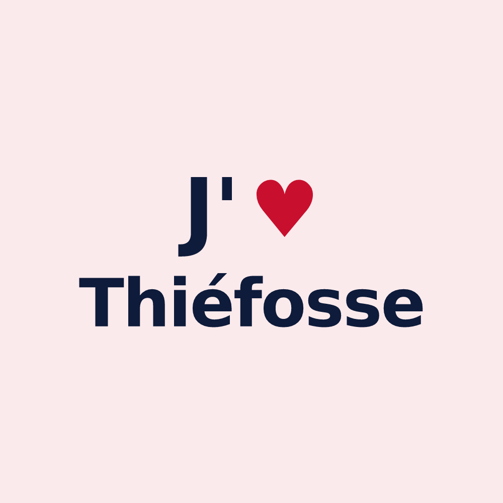 Magnet personnalisé Thiéfosse — design « J'aime Thiéfosse » imprimé sur le magnet