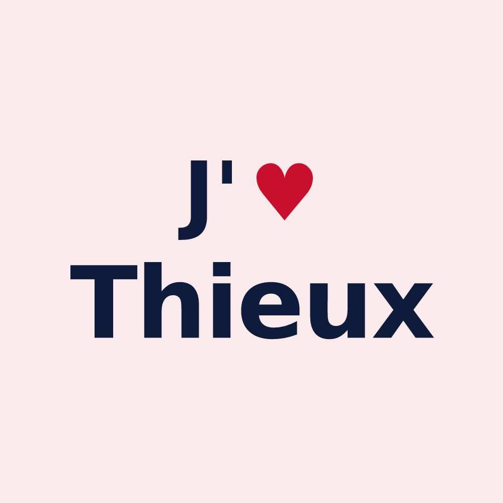Magnet personnalisé Thieux — design J'aime Thieux