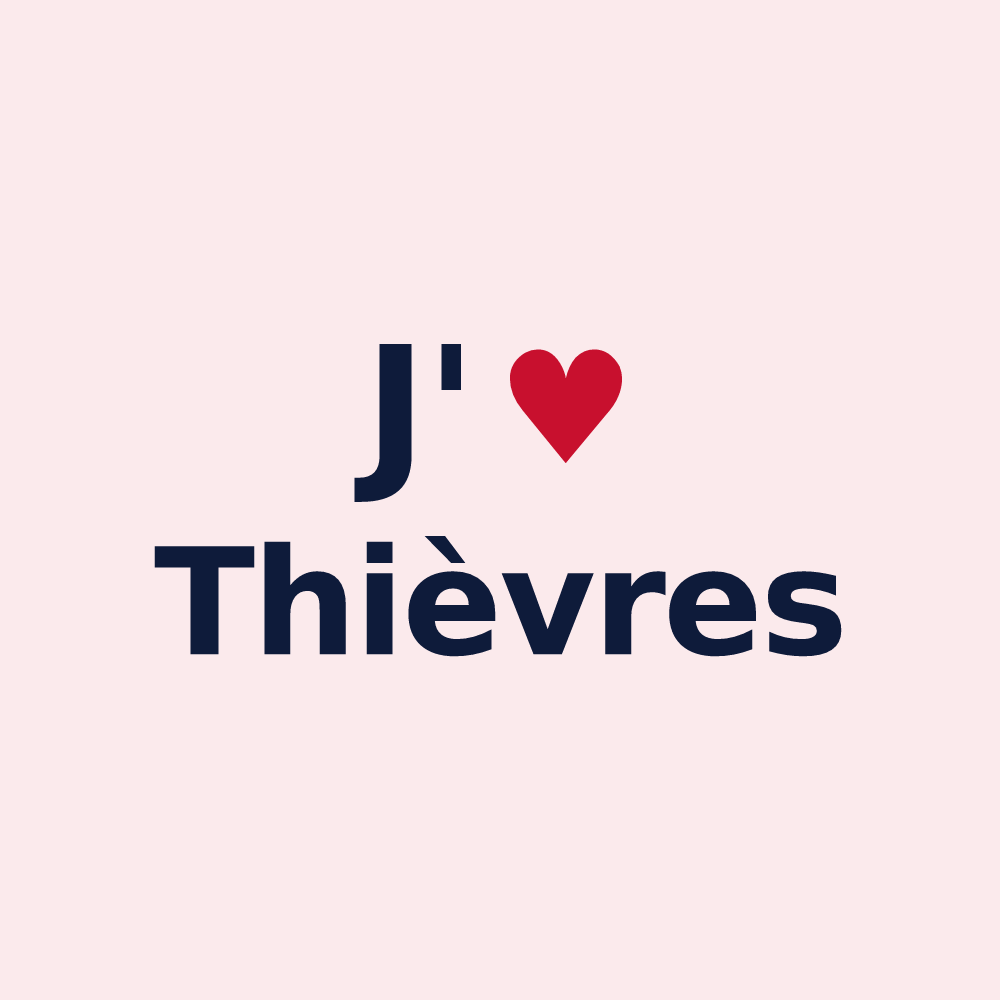 Magnet personnalisé Thièvres — design J'aime Thièvres