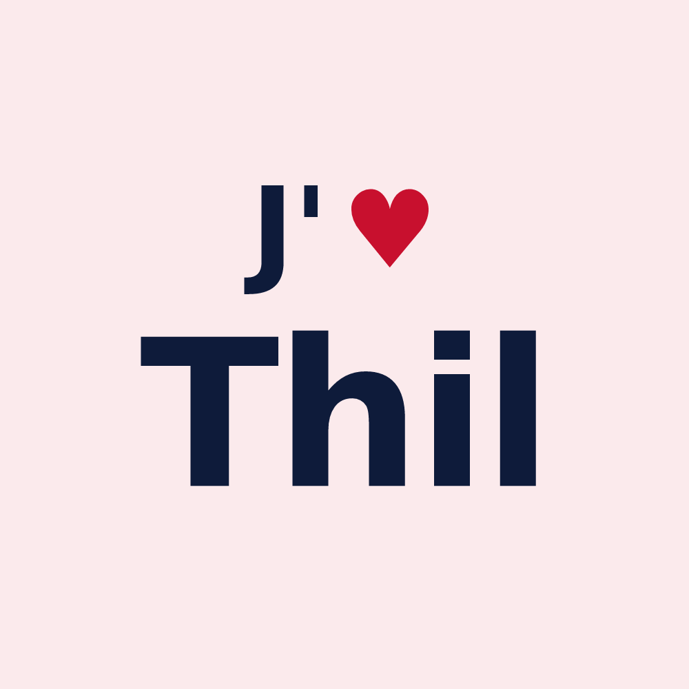 Magnet personnalisé Thil — design J'aime Thil
