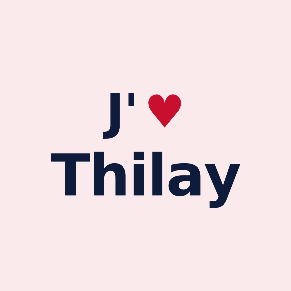 Magnet personnalisé Thilay — design J'aime Thilay