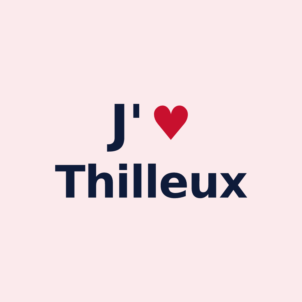 Magnet personnalisé Thilleux — design J'aime Thilleux