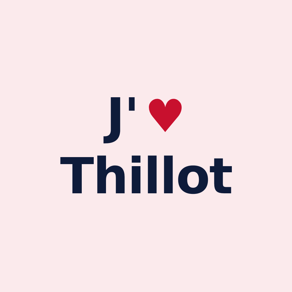 Magnet personnalisé Thillot — design « J'aime Thillot » imprimé sur le magnet