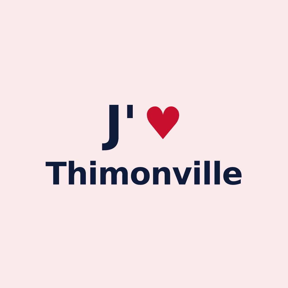 Magnet personnalisé Thimonville — design J'aime Thimonville