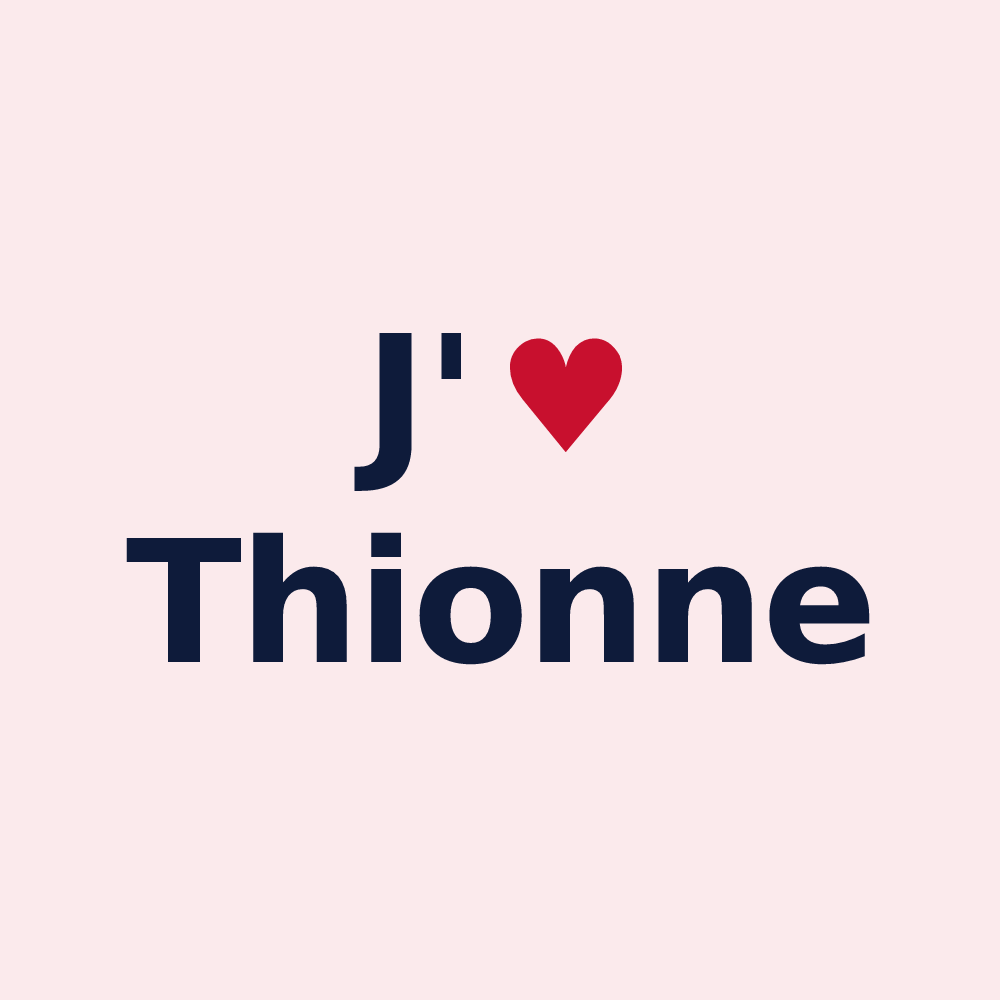 Magnet personnalisé Thionne — design J'aime Thionne
