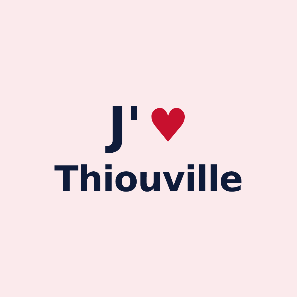 Magnet personnalisé Thiouville — design J'aime Thiouville