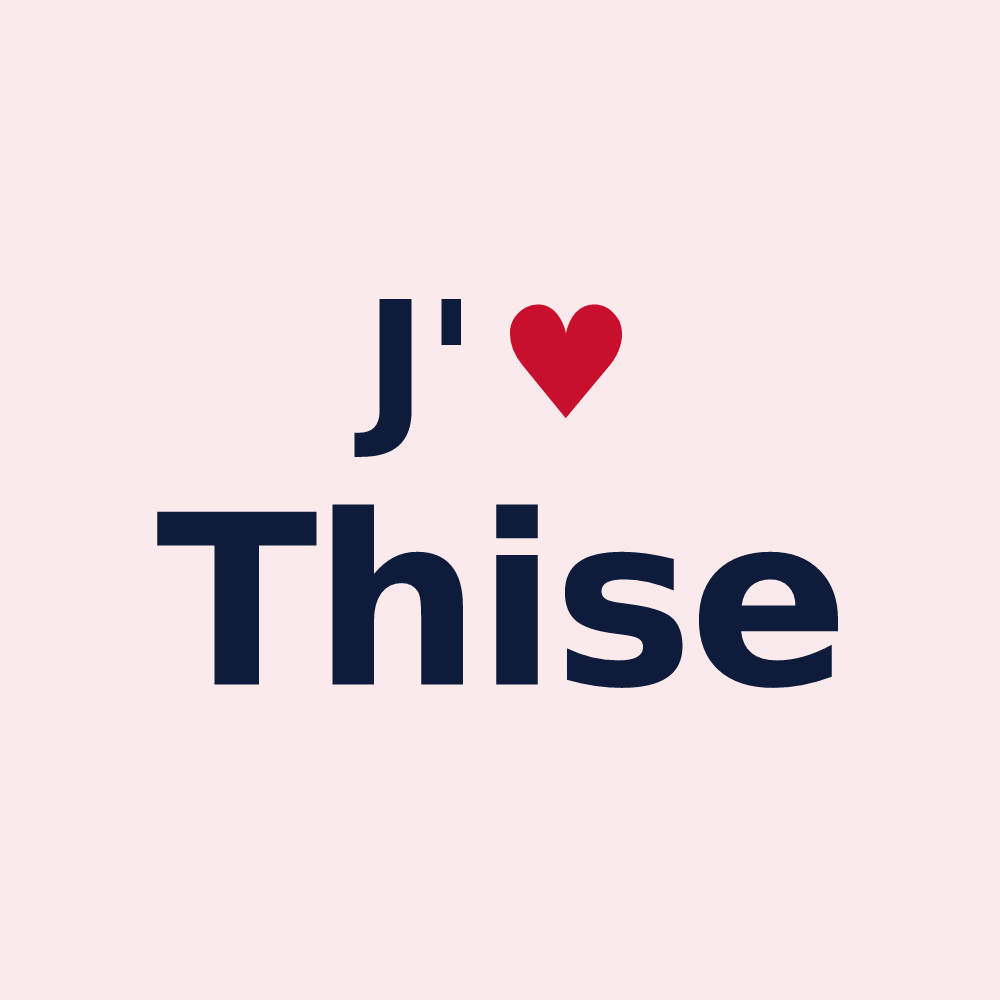 Magnet personnalisé Thise — design J'aime Thise